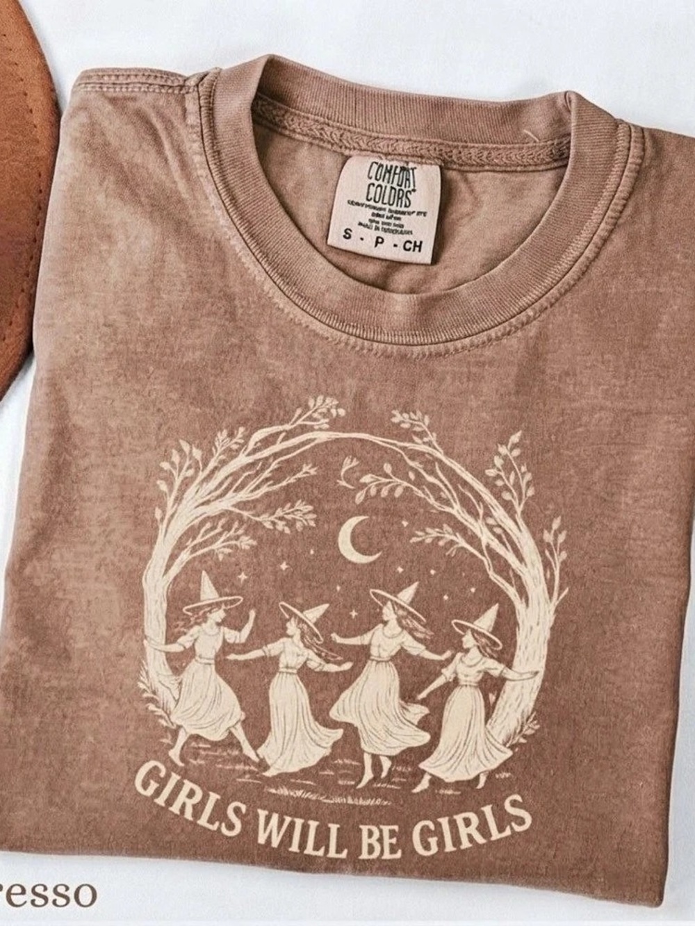 Girls Will Be Girls Witches Moon Stars Comfort Colors T-Shirt
